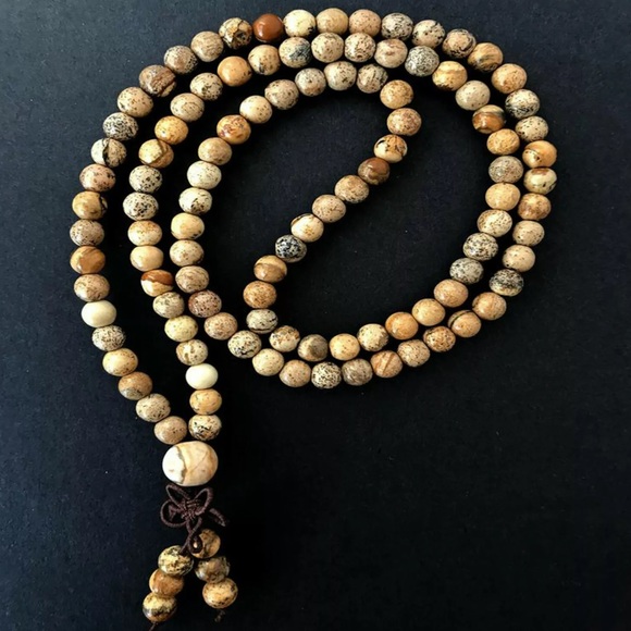 Picture jasper gemstone Mala necklace/bracelet - Picture 2 of 3